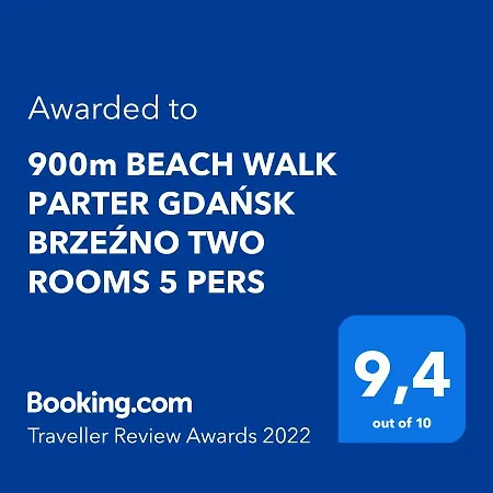 900m Beach Walk Parter Brzezno Two 5 Pers 아파트 그단스크
